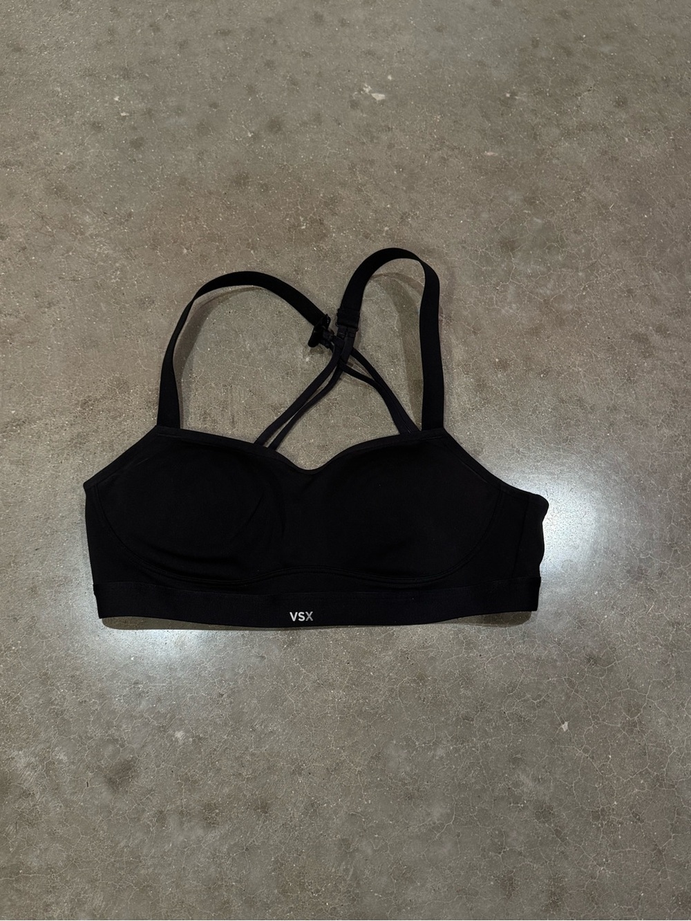 Victoria's Secret Black VSX Strappy Padded Sports Bra